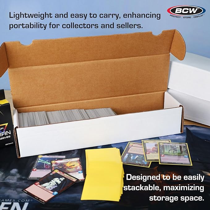 BCW 800ct Trading Card Storage Boxes - 10 Pack | Organizer for Sports Cards, MTG, Pokemon, and Card Games | Assemby Required - Image 5