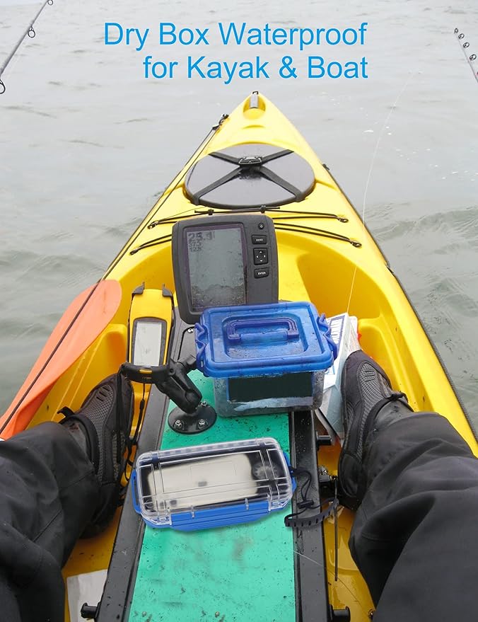 Hlotmeky Dry Box for Kayaking, Boat - Waterproof Phone Case, Small Watertight Storage Box, Diving Dry Case (Blue) - Image 5