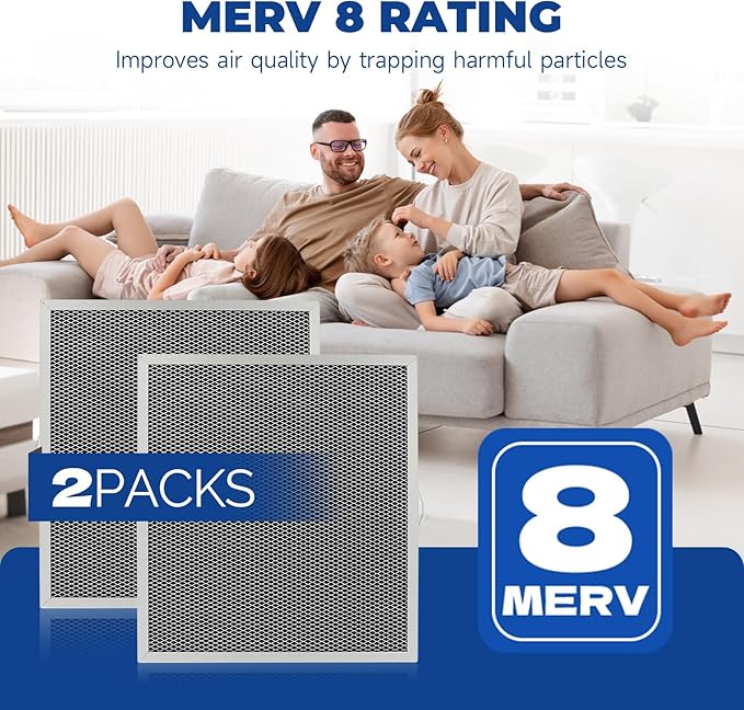 2-Packs 5881 Washable MERV 8 Dehumidifier Filter 12x14x1 Compatible with AprilAire Whole-House Models E100 E080 8192A and Dehumidifying Ventilator 8192A Replacement Filter - Image 6