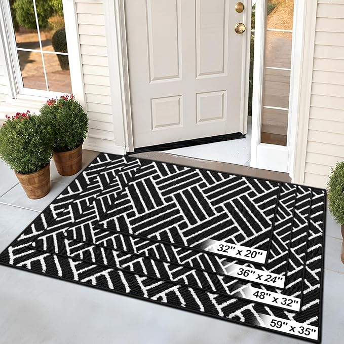 OLANLY Indoor Door Mat, 36x24 Inch, Dirt Resistant and Absorbent, Non-Slip Rubber Backing Floor Mats, Easy Clean Low-Profile Doormat for Entryway, Front Door, and Inside Entrance, Deep Black - Image 7