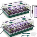 2 Pcks Seed Starter Tray 120 Cells Seed Starter Kit with Grow Light, Seed StartingTrays for Seed Seedling Planting Starter, Mini Greenhouse Plant Germination Trays by Unknown