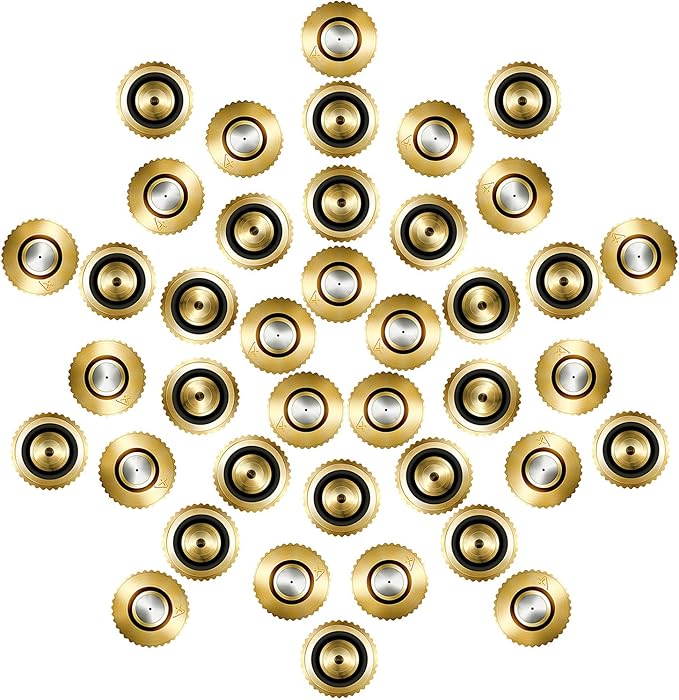 Hotop 40 Pieces Brass Misting Nozzle, Low Pressure Atomizing Mist Nozzle, 10/24 UNC Orifice Replacement Heads for Greenhouse Landscaping and Outdoor Cooling System (0.4 mm) - Image 7