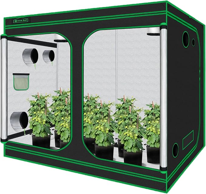 10x5 Grow Tent, 120"x60"x78" 600D Mylar Hydroponic Growing Tents for Plants Inside Reflective Grow Tent Growing Room Hydroponic System by GreenHut
