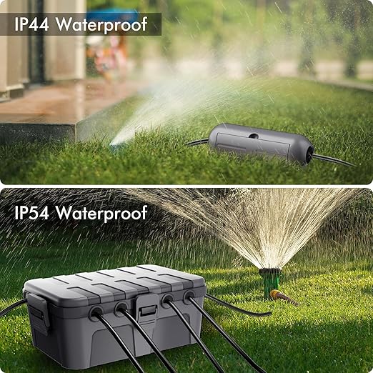 RESTMO 5-Piece Outdoor Waterproof Electrical Box Set – 12.5" x 8.5" x 5" Large & 7.1" x 2.3" x 2.3" Small, Weatherproof Boxes for Power Strip, Outlet, Plug, Socket, Timer, Holiday Light, Gray - Image 6