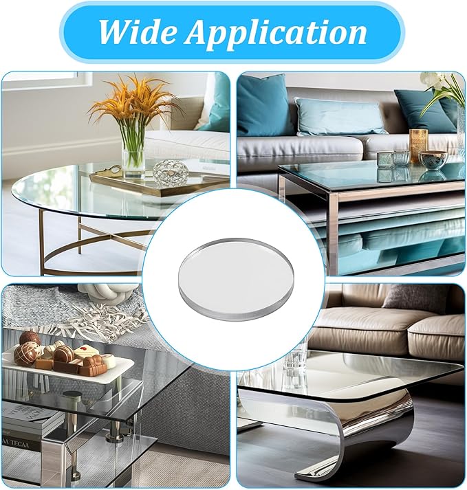100Pcs Glass Table Top Anti Slip Pads, Clear Rubber Glass Table Top Bumpers Protectors for Tables, Anti Slip Silicone Dots Pads for Glasses Furniture Photo Frames Kitchen Cabinets, 2mm Thickness - Image 6