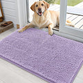 OLANLY Dog Door Mat for Muddy Paws 36x24, Absorbs Moisture and Dirt, Absorbent Non-Slip Washable Doormat, Quick Dry Chenille Mud Mat for Dogs, Entry Indoor Entryway Carpet for Inside Floor, Lavender by OLANLY
