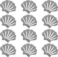 PATIKIL 12 Pcs Non Slip Bathtub Stickers, Anti Slip Shower Stickers Bathroom Shower Floor Decals Sea Shell Shape Cute Treads Tubs, Gray by PATIKIL