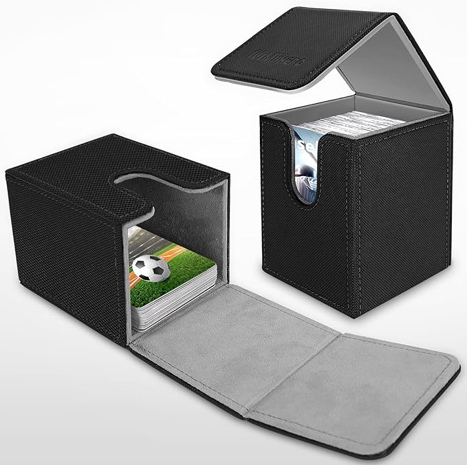 Mlikero 4 Pack Card Deck Box, Commander Deck Box Holds 400+ Single Sleeved Cards with 4 Dividers, Leather Magnetic Card Box Fit for MTG, TCG - Image 6