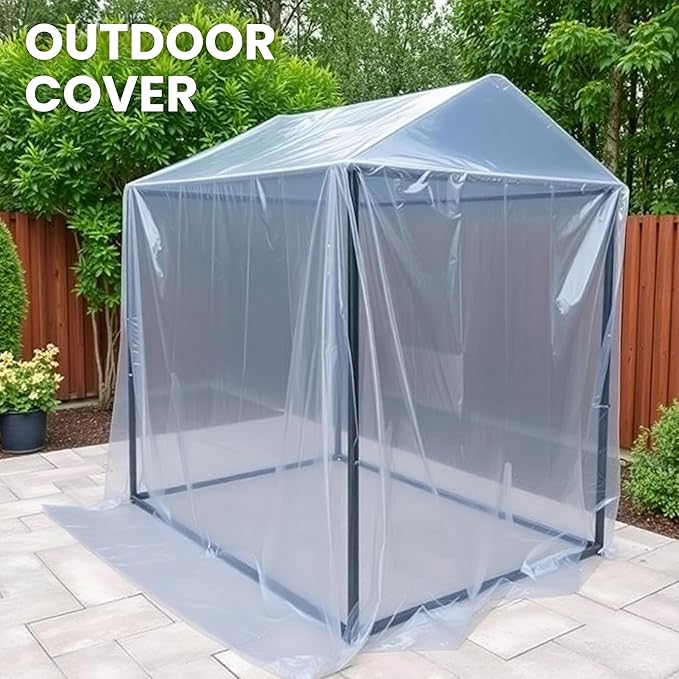 Plastic Sheeting (10' x 25') Long, 6 Mil - UV Protection Poly Sheeting Polyethylene Film, Heavy Duty Greenhouse Plastic Sheeting - Image 7