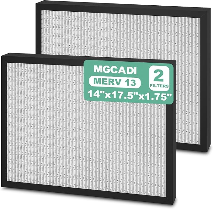 14 x 17.5 x1.75 MERV 13 Replacement Dehumidifier Filter Compatible with Santa Fe Advance90, Advance100, Advance120, Honeywell DR90 & DR120 dehumidifier Models, （2 Pack） by MGCADI