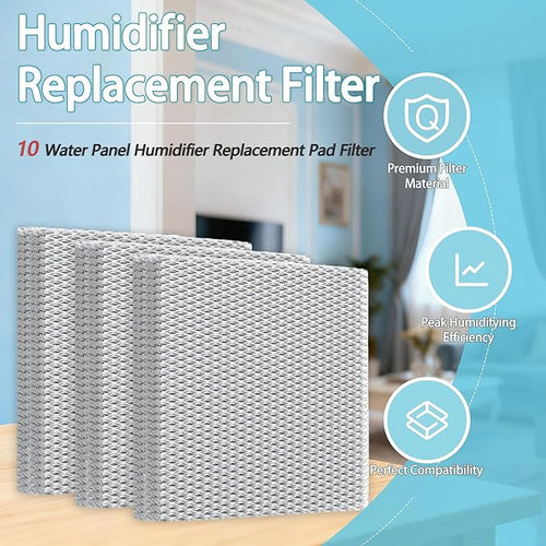 10 Water Panel Humidifier Replacement Pad Filter Compatible with AprilAire Whole-House Humidifier Models 110, 220, 500, 500A, 500M, 550, 550A, 558, Compatible with Honeywell HC22P Humidifier (3 Pack) - Image 2
