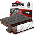 X-PROTECTOR Non-Slip Furniture Pads 8 PCS 1” x 4” - Rubber Furniture Grippers - Self-Adhesive Floor Protectors Grips for Furniture Feet! by X-Protector