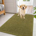 OLANLY Dog Door Mat for Muddy Paws 44x32, Absorbs Moisture and Dirt, Absorbent Non-Slip Washable Doormat, Quick Dry Chenille Mud Mat, Entry Indoor Entryway Carpet for Inside Floor, Willow Green by OLANLY