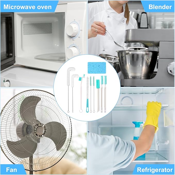 10pcs Ice Maker Cleaner Brush, Portable Ice Machine Cleaner Tool Cleaning Set for Crevice & Tight Spaces - Image 7