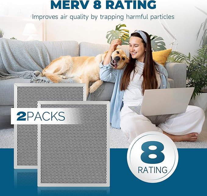 2-Packs 5443 Washable MERV 8 Dehumidifier Filter 10x12x1 Compatible with AprilAire Whole-House Models1830 1850 1852 and Ventilation Models 8191 8192 - Image 4