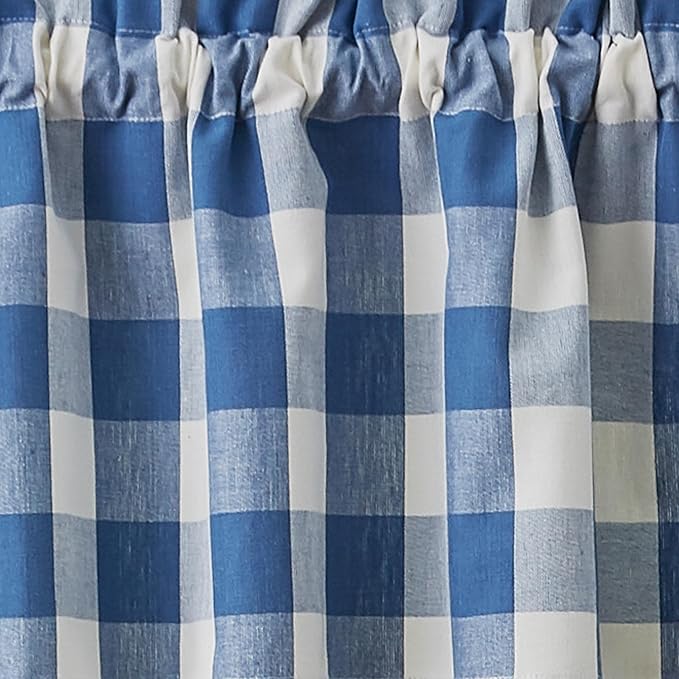 Park Designs China Blue Buffalo Check Valance 14" L - Image 3