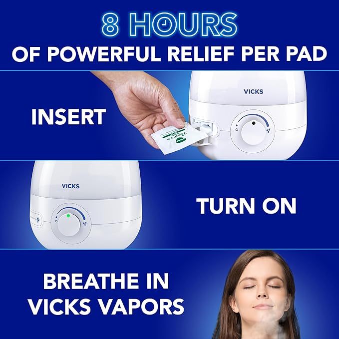 Vicks VapoPads Sleepy Time Comfort - Vapor Pads Refill for Vicks Humidifiers and Steam Inhalers - Rosemary, Lavender, and Eucalyptus, 20-Pack, Box Color May Vary - Image 5