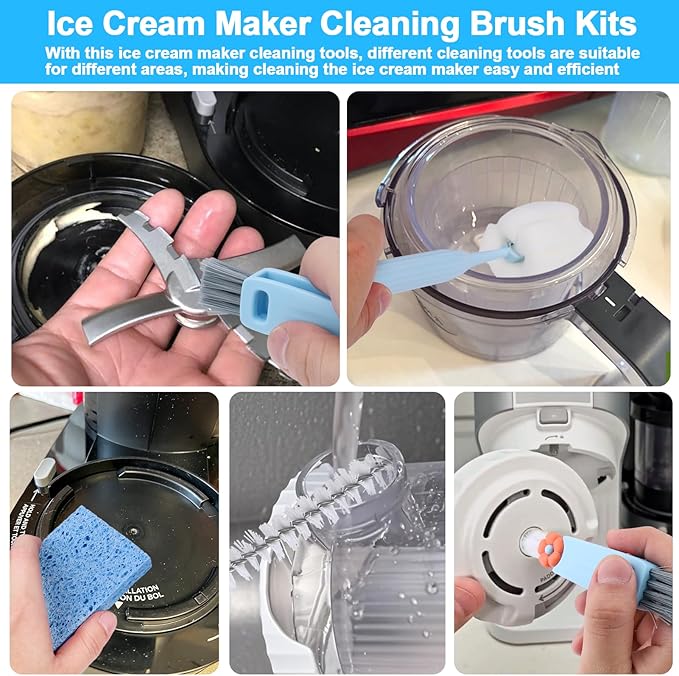 XANGNIER Ice Cream Maker Machine Cleaning Brush Kits,6 Pcs Icecream Maker Cleaner Brush Tools Accessories - Image 3