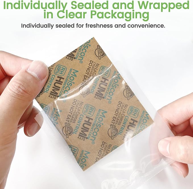 8 Gram 15 Pack 69% Two-Way Humidity Control Packs for Storing 1 oz, Size 8 for Travel Case Resealable Bags, Humidity Pack Moisture Control Packets Individually Wrapped - Image 4
