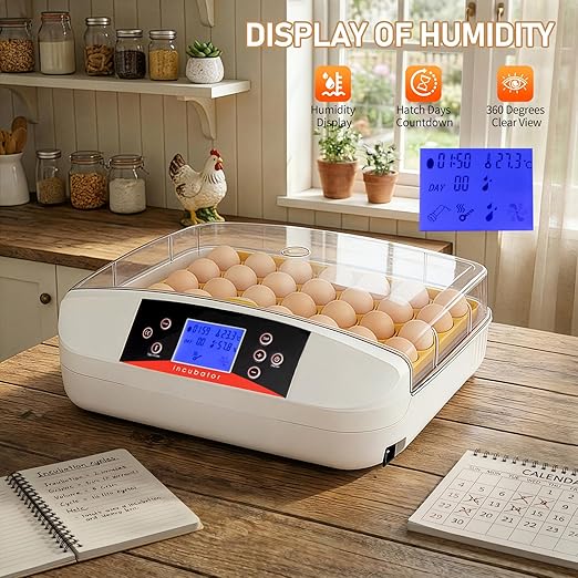 Winado Incubators for Hatching Eggs, 41 Egg Incubator with Automatic Egg Turning & Temperature Control, Egg Candler, and Day Counter for Chicken, Duck, and Quail Eggs Hatching - Image 5