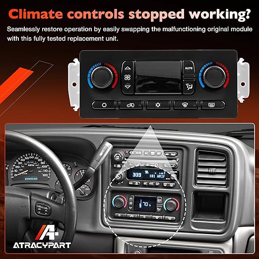 599-211XD Climate Control Module A/C Heater Air Conditioning Panel Fits 2003-2007 Chevy Silverado GMC Sierra Tahoe Suburban Yukon Cadillac Escalade 1500 2500 3500,Replaces 15832311 10367041 - Image 4