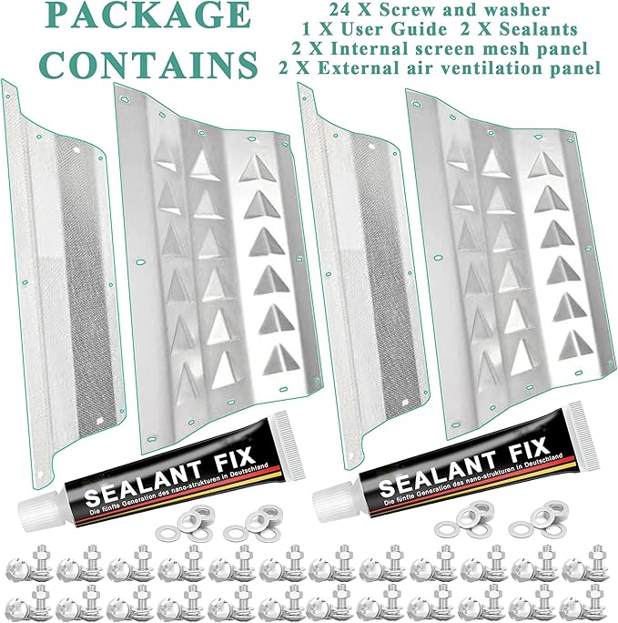 Shipping Container Air Vent Kit Cross Flow Ventilation Preventing Excessive Heat and Condensation, Provide Air Flow for Cargo, Louvered Gable, Big Size (2 Pack) - Image 4