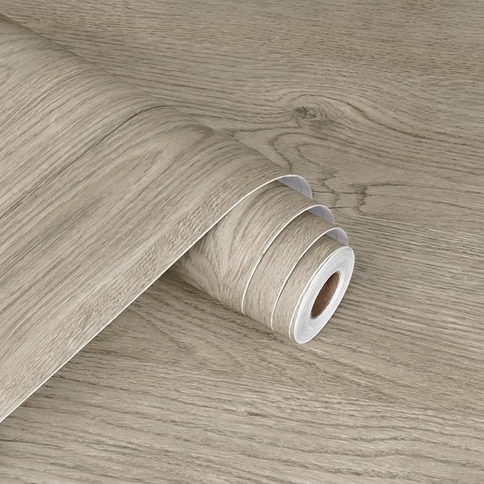 WESTICK Light Wood Contact Paper Brown Wood Grain Wallpaper Peel and Stick Countertops Waterproof Wood Countertop Contact Paper for Kitchen Island Table Cabinets Dresser Desk Shelf Liner 15.8" x 78" - Image 7