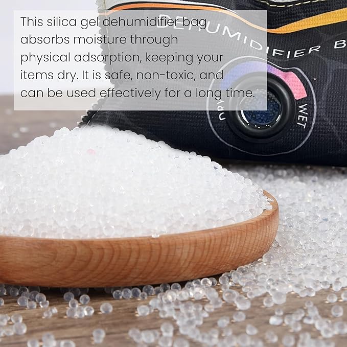 2 x 400g (1.8 lbs) Rechargeable Moisture Absorbers,Car Dehumidifier Bag,Microwave Fast Reactivated Large Desiccant Packs for Storage,Silica Gel Packets for Closet and Bathroom,Gun Safe Dehumidifier - Image 7