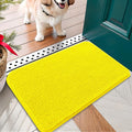 OLANLY Dog Door Mat for Muddy Paws 24x16, Absorbs Moisture and Dirt, Absorbent Non-Slip Washable Doormat, Quick Dry Chenille Mud Mat, Entry Indoor Entryway Carpet for Inside Floor, Lemon Yellow by OLANLY