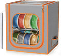 3D Printer Filament Storage Box- 2 Tiers Metal Filament Storage Rack with Trans Cover,with LED Strip Lights Holds Up to 24 Rolls of Filaments for Home, Studio，Waterproof & Dustproof Filament Tent by Specializedin3DPrinterUpgradeAccessories