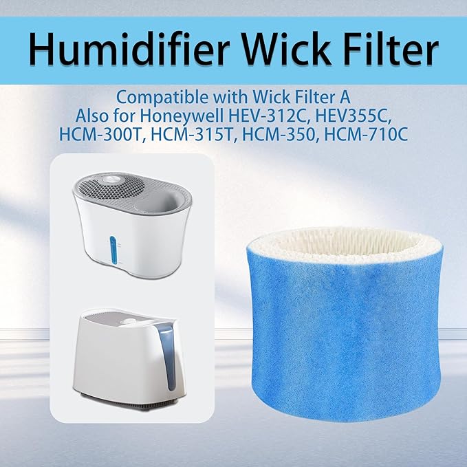 4 Pack HAC504 Replacement Humidifiers Wick Filter A | for Honeywell HAC504PFC Humidifier Filter Models HEV-312C, HEV355C, HCM-300T, HCM-315T, HCM-350 & HCM-710C Filters - Image 2
