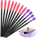 12pcs Silicone Crevice Cleaning Brushes, 3 Styles Small Sewing Machine Cleaner, Reusable Nook and Cranny Brushes for Keyboards, Gaps, Crafts - Purple Red by Unknown