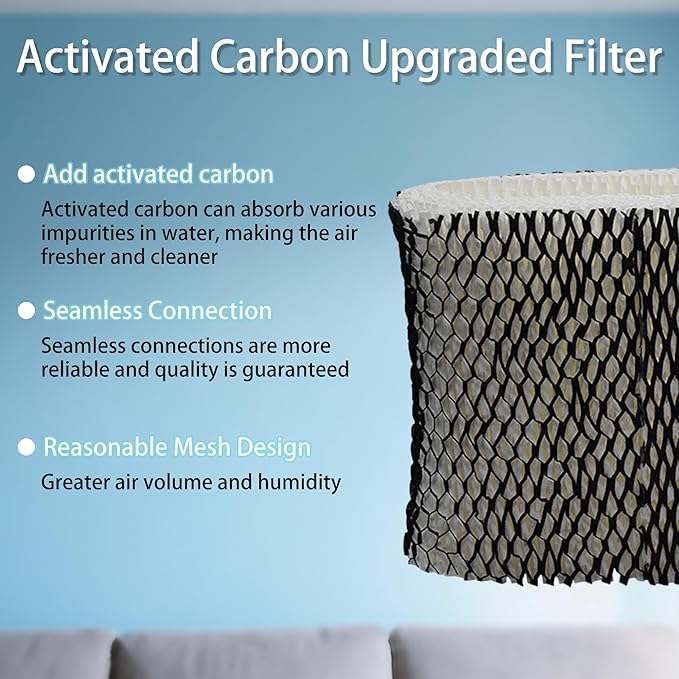 4 Pack HWF64 BWF64 Replacement Humidifier Wick Filter B | Compatible with Holmes HM1730 & HM1745 & HM1746 & SCM1746 Humidifiers | Activated Carbon Upgraded - Image 3