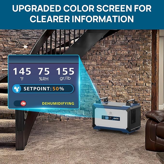 ARGENDON Crawl Spaces Dehumidifier with Pump and Drain Hose, 145 Pint Commercial Dehumidifier for Basement, Large Spaces, Auto Defrost, Compact, 5 Years Limited Warranty - Image 5