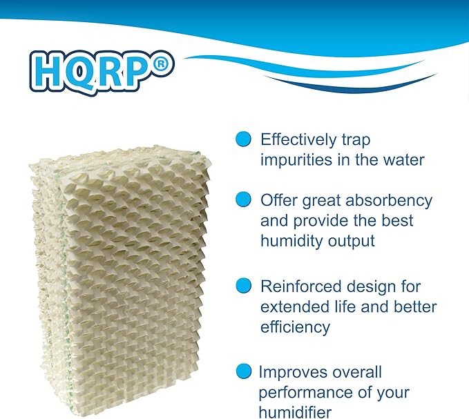 HQRP 2-Pack Wick Filter Compatible with Emerson Kenmore HDC-1 HDC1 14910 32-14910 fits HD07W HD08W HD12W HD12W1 HD6000 HD8000 29960 29970 Series Console Humidifiers - Image 3