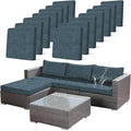 14Pcs Stretch Patio Cushion Covers Outdoor Couch Cover Replacement,Outdoor Textured Sofa Covers for Patio Couch,Washable Furniture Cover (Navy Blue,Cushions Not Included) by CALBODE