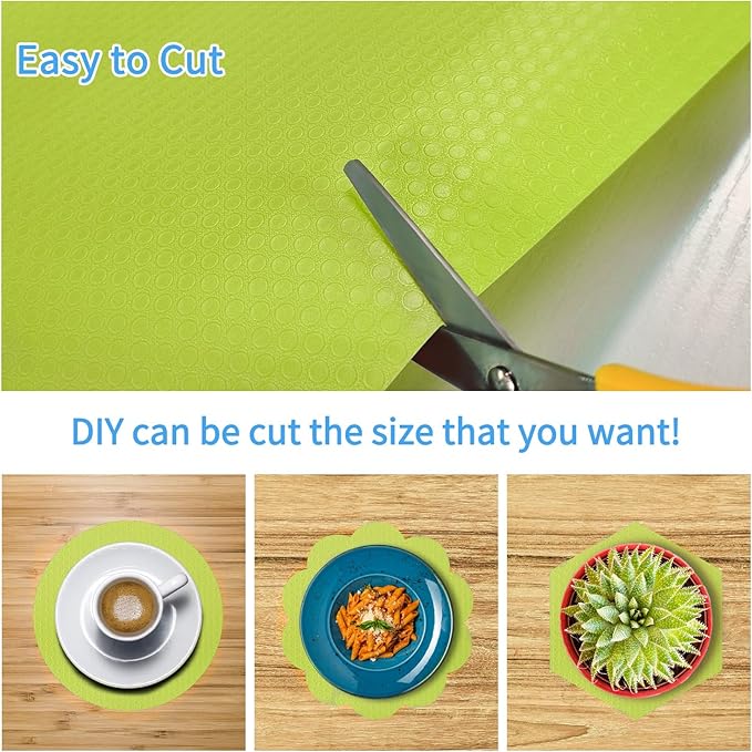 Bloss Shelf Liners, Non Adhesive EVA Drawer Mat Liners Roll for Bathroom, Kitchen, Desks, Deco Shelves 17.7×177 inch (Green) - Image 6