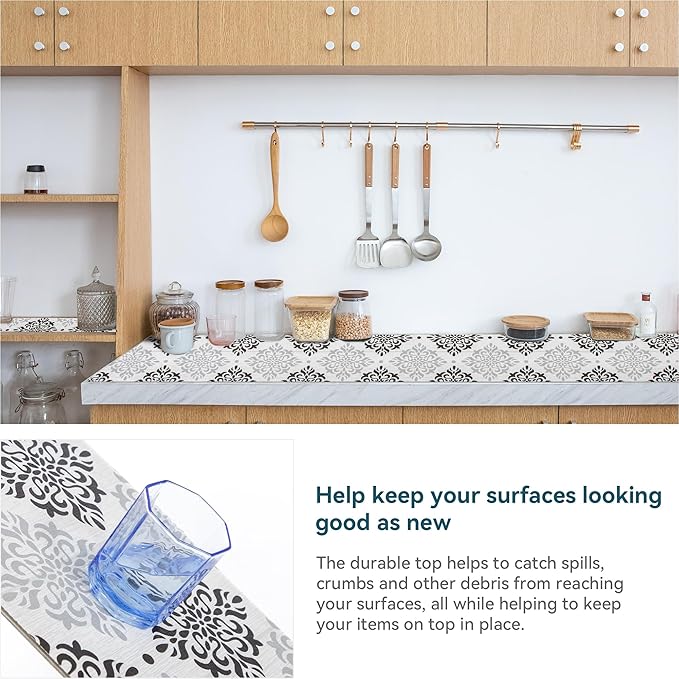 Premium Shelf Liner Non Slip 12 inch x 360 Inch, Non Adhesive Drawer Liner, Waterproof Pantry Liner, Cabinet Lining Shelf Liners for Kitchen Cabinets - Image 3