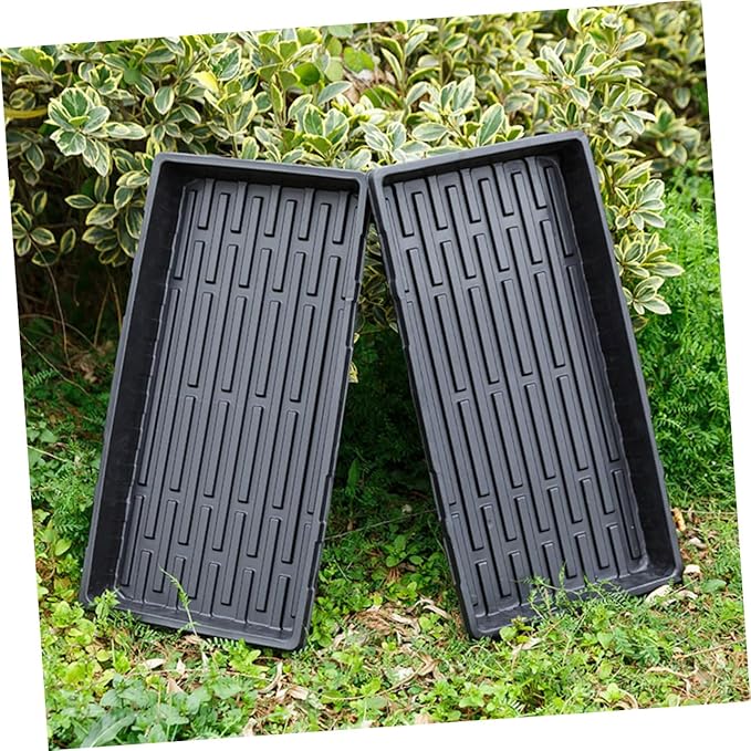 Thick Plastic Seedling Starter Tray for Greenhouse 3pcs Plant Grow Trays Drainage Holes for Vegetable Planting and Germination - Image 4