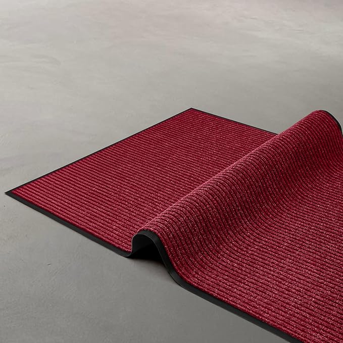 MaxMat® Extra Large Commercial Door Mat, Rubber Border Heavy Duty Door Mat, Waterproof, Low-Profile, Easy to Clean, Rubber Entry Mat. (Red, 4 x 10 Feet) - Image 5