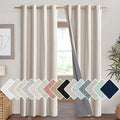 NICETOWN Brich Vintage Open Linen Weave Flax Thermal Curtains, 100% Blackout Curtains 90" Long for Dining Room, Soundproof Window Treatment Drapes for Home Cinema, 52" Wide Per Panel, Set of 2 by NICETOWN