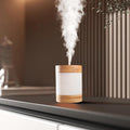 Bamboo Ultrasonic Mini Humidifier, 400ml Quiet Desktop Humidifier with Dual LED Night Light, USB-C Powered, Auto Shut-Off, Portable Small Room Air Moisturizer for Bedroom, Desk, Office & Travel by Unknown