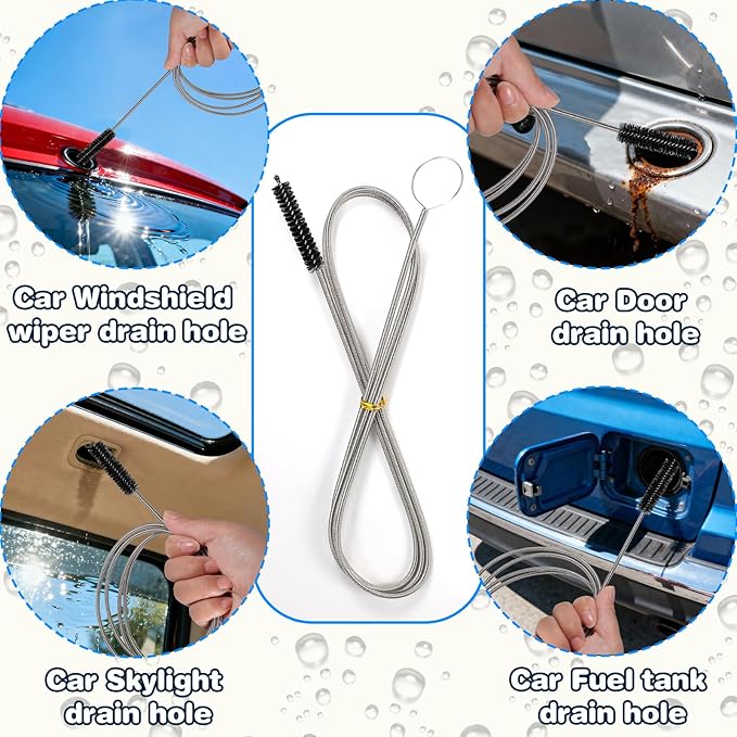 Cleaning Brushes Set, 10 Pieces 8 Inch Nylon Tube Brush + 60 Inch Flexible Long Drain Brush, Hose Pipe Brush, Suitable for Home Kitchen, Bathroom, Fish Tank, Water Pump Accessories (Black) - Image 7