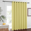 NICETOWN Blackout Sliding Glass Door Curtain 84 inches Long, Grommet Thermal Insulated Light & Heat Blocking Drape Window Treatment for French Door, W100 x L84, 1 Panel, Paler Yellow by NICETOWN