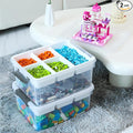 Citylife 17 QT Plastic Storage Box with Removable Tray Craft Organizers and Storage Clear Storage Container for Organizing Bead, Tool, Sewing, Playdoh, 2 Packs by Anywish