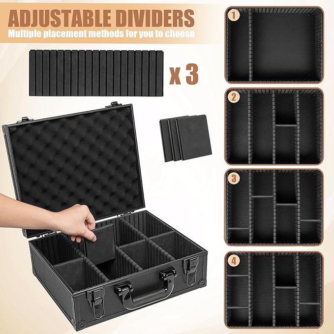 Toploaders Storage Box for 3" x 4" 35pt Rigid Card, Top Loader Storage with 7 Partition Holds 600+ Toploaders, Magnetic Card Holders - Image 3
