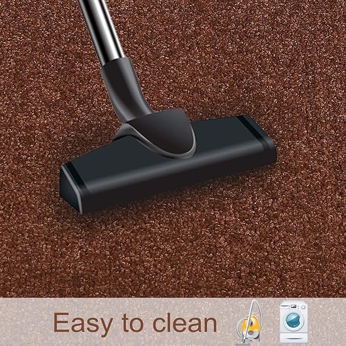 PURE ERA Carpet Stair Tread Landing Mat Tape Free Self Adhesive Non Slip Skid Resistant Indoor Doormat Area Rug Floor Mat for Kitchen Bathroom Workstations Washable Rectangle 2' X 3' (Brown) - Image 7
