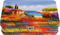 DAHO Metal Storage Box with Hinge for Office, School, Home, Makeup, Arts & Crafts and Accessories (French Country Landscape) by Unknown