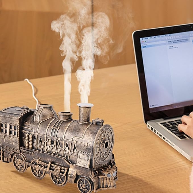 Humidifiers for Bedroom, 300ml Essential Oil Diffuser with Dual Nozzles Train Shaped Air Humidifier for Bedroom, Office and Desktop - Image 8