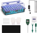 Indoor Seed Starting Kit with 60-Cell Self-Watering Tray, LED Grow Light, Timer, Humidity Dome, pH Meter for Plant Germination, Vegetables, Herbs, Flowers by Terronix
